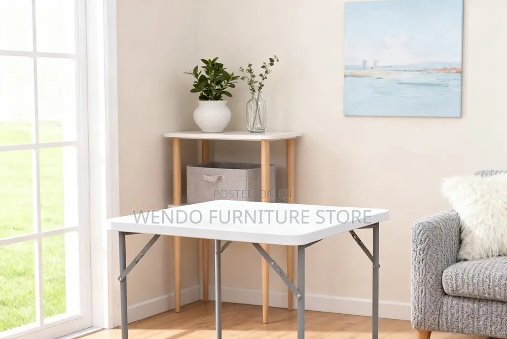 Home Tables; Foldable White Outdoor Picnic Tables