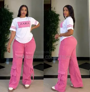 Ladies Wide Leg Two Piece Set