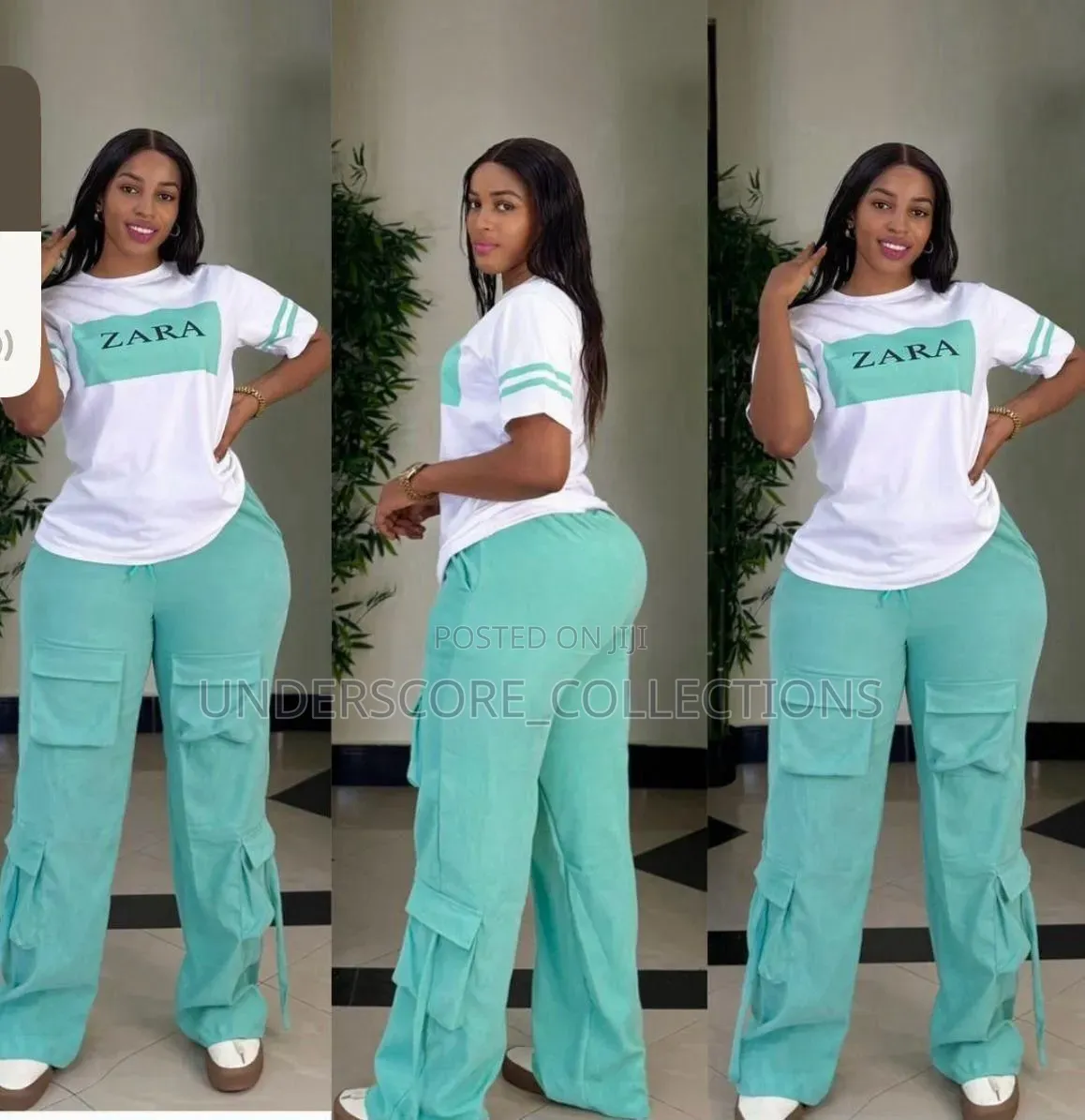 Ladies Wide Leg Two Piece Set