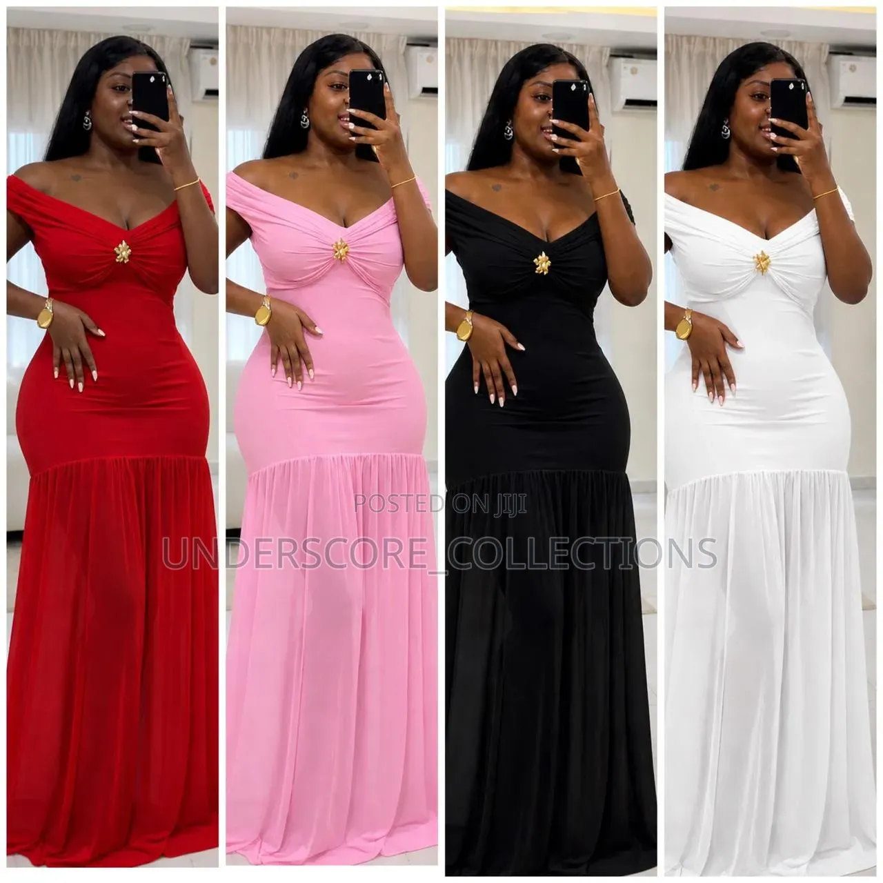 Mermaid Shape Dinner Dresses in Plain Colours