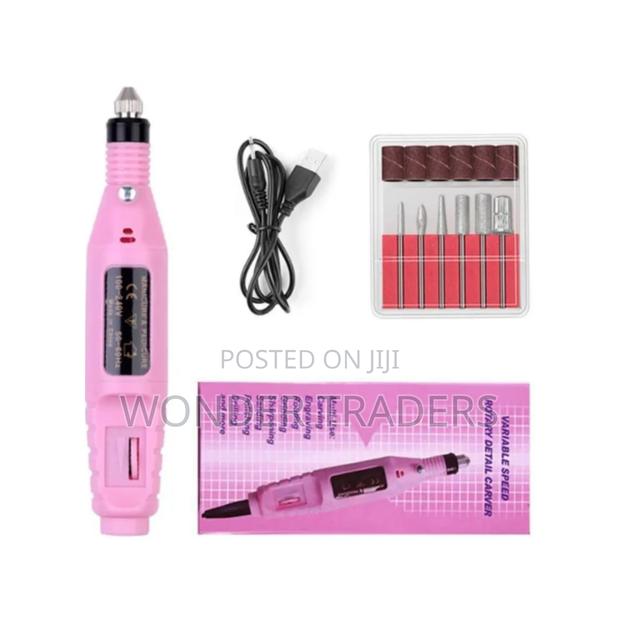 Nail Drill Machine With 5 Drill Bits Set* Speed Of 3000-20000
