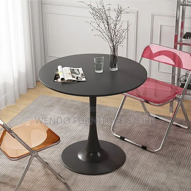 Coffee Table; Round Marble Dining and Living Room Coffee Table