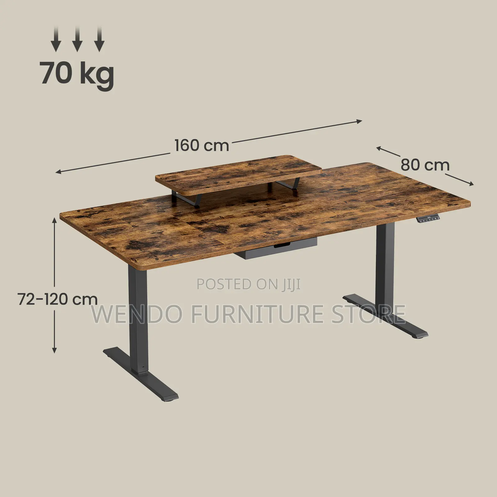 Office Desk; 1.6 Meters Electric Desk With Control Height Press