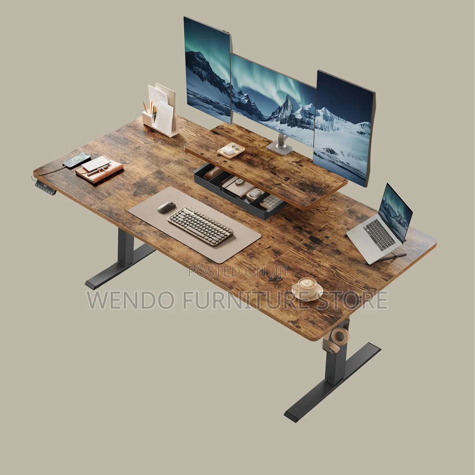 Office Desk; 1.6 Meters Electric Desk With Control Height Press