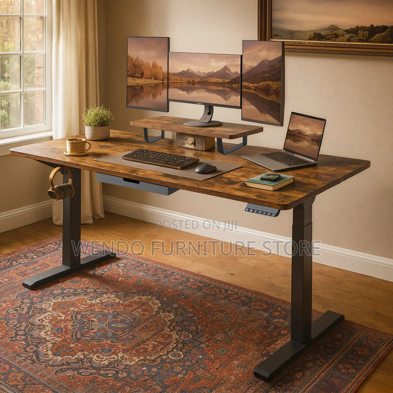 Office Desk; 1.6 Meters Electric Desk With Control Height Press