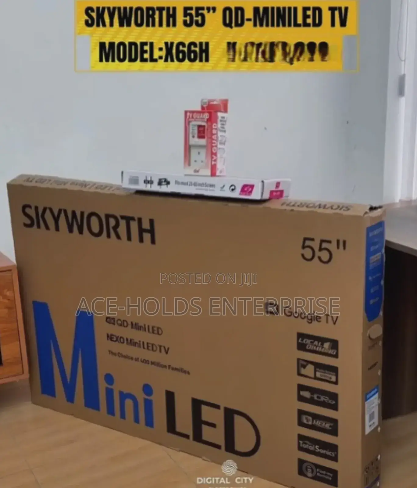 Skyworth 55" Mini-Led Qd Smart Google Tv - Frameless