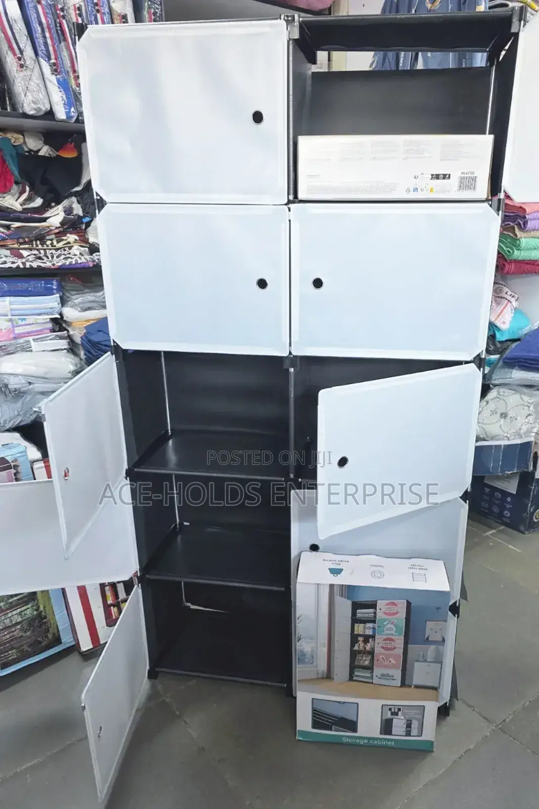 2 Column Quality and Space Fitting Plastic Wardrobe