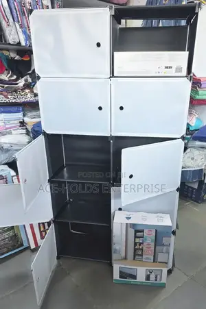 2 Column Quality and Space Fitting Plastic Wardrobe