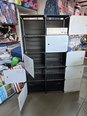 2 Column Quality and Space Fitting Plastic Wardrobe