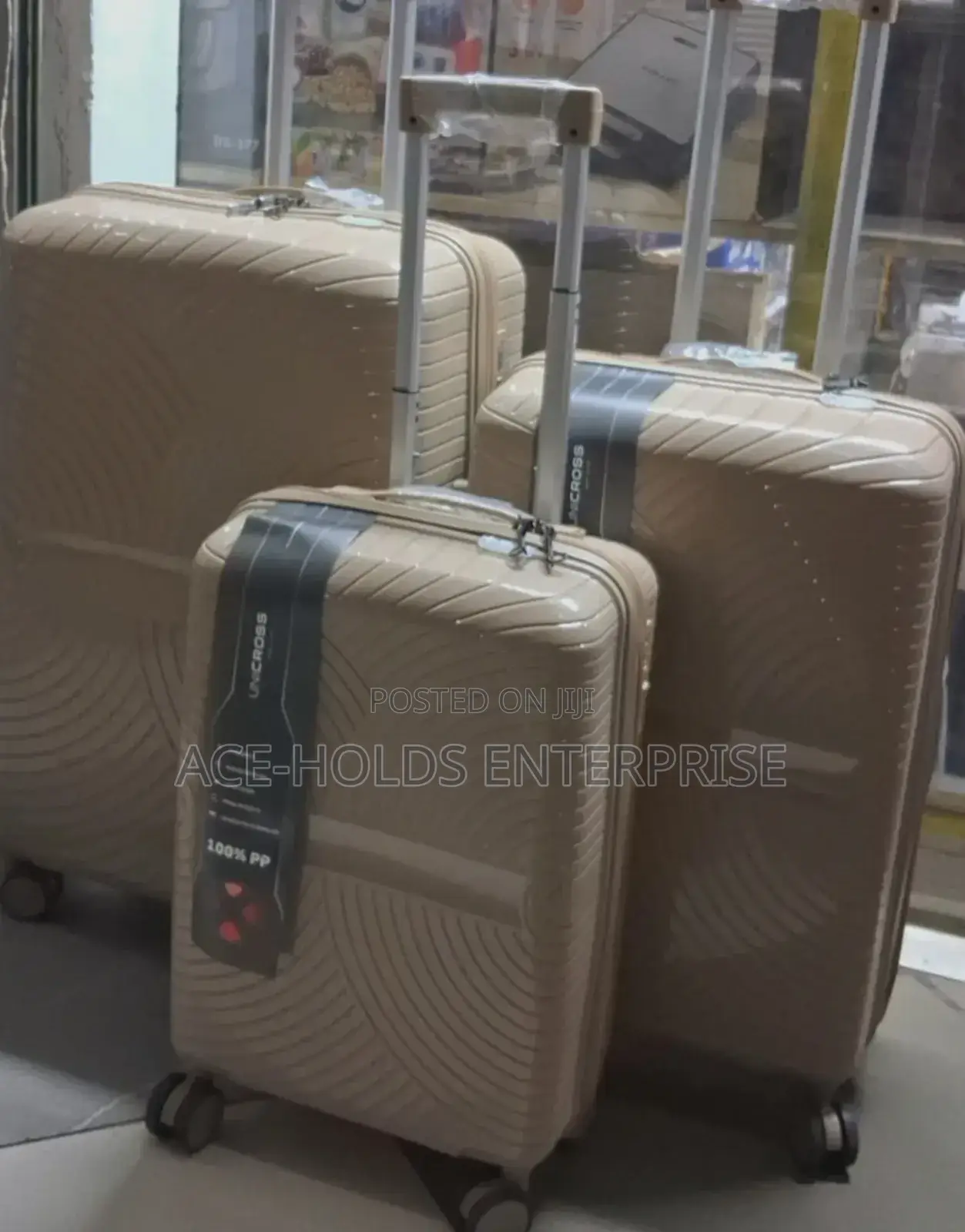 Quality Travel Rubber Suitcase - 3 in 1 Case Set (Multi-Color)