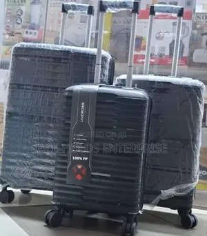 Quality Travel Rubber Suitcase - 3 in 1 Case Set (Multi-Color)