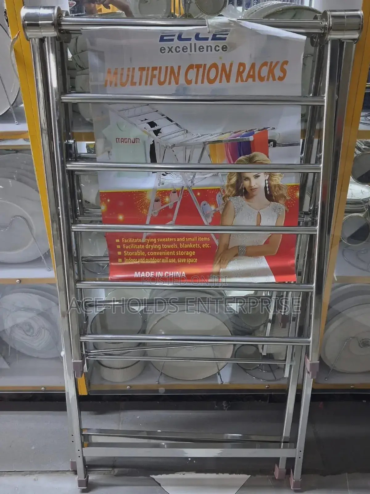 Multifunction Metallic Foldable Clothe Hanger/ Dryer - Heavy-Duty M