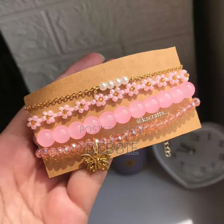 3-5 PCS Stack Bracelets, Glass Beads