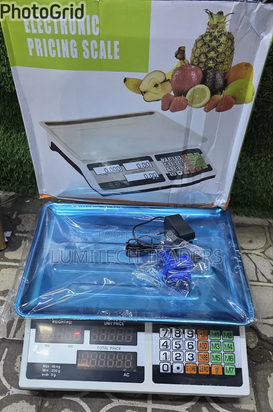 40kgs Acs Flat Electronic Pricing Scale Without Arm