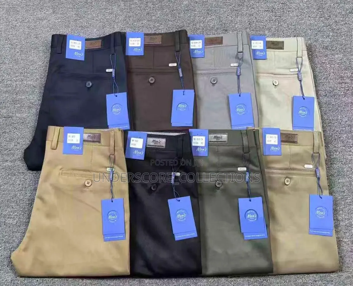 Men High Quality Heavy Soft Khaki Pants