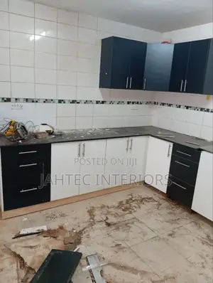 Kitchen Cabinets Black and White Board
