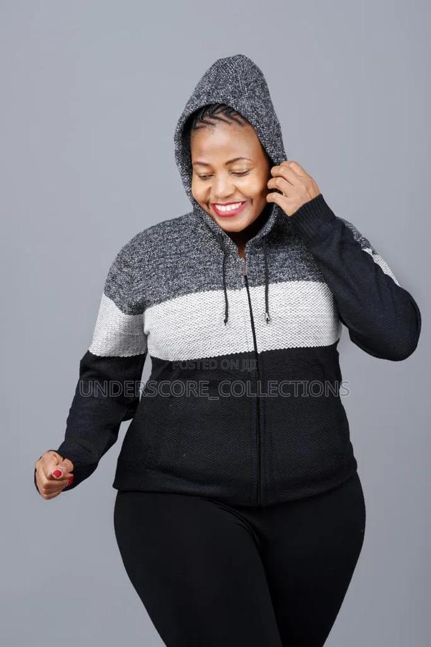 Unisex Premium Quality Stripped Zipper Sweaters - thumbnail 2
