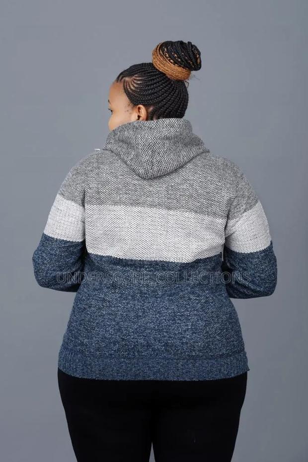 Unisex Premium Quality Stripped Zipper Sweaters - thumbnail 3