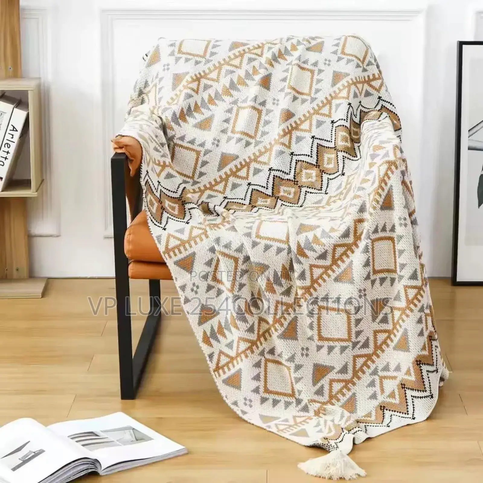 Nordic Bohemian Knitted Throw Blankets With Tassels