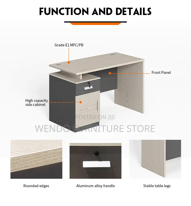 Office Desk; Qiuree 1.4 Meters Executive Home Office Desk