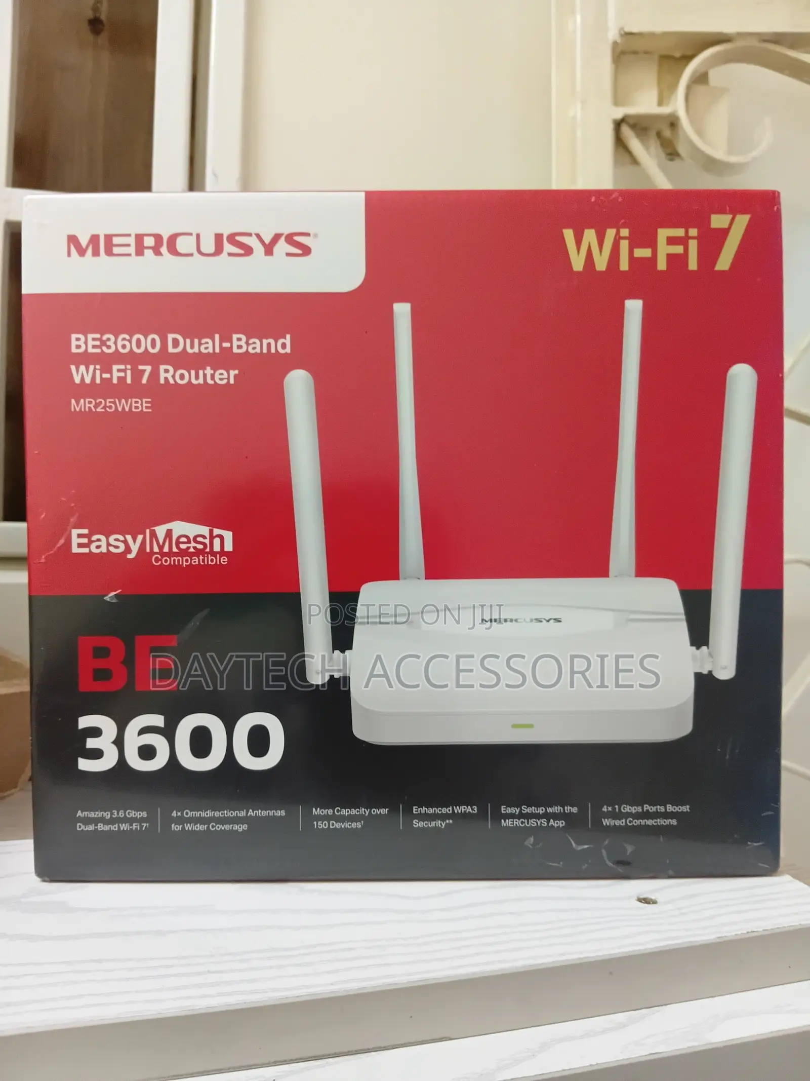 Mercusys Mr25wbe Wi-Fi 7 Router With Be3600 Dual-Band Speeds.
