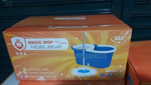 Urk Magic Mop 360° Rotating Spin Mop With Bucket 2 Microfiber Heads