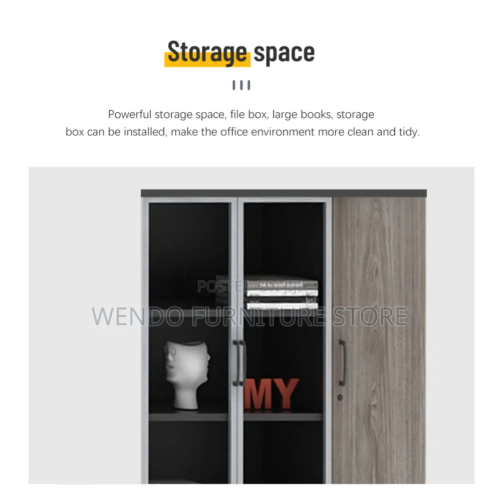 Office Cabinets; Executive Filing Cabinet With Three Lockable Doors