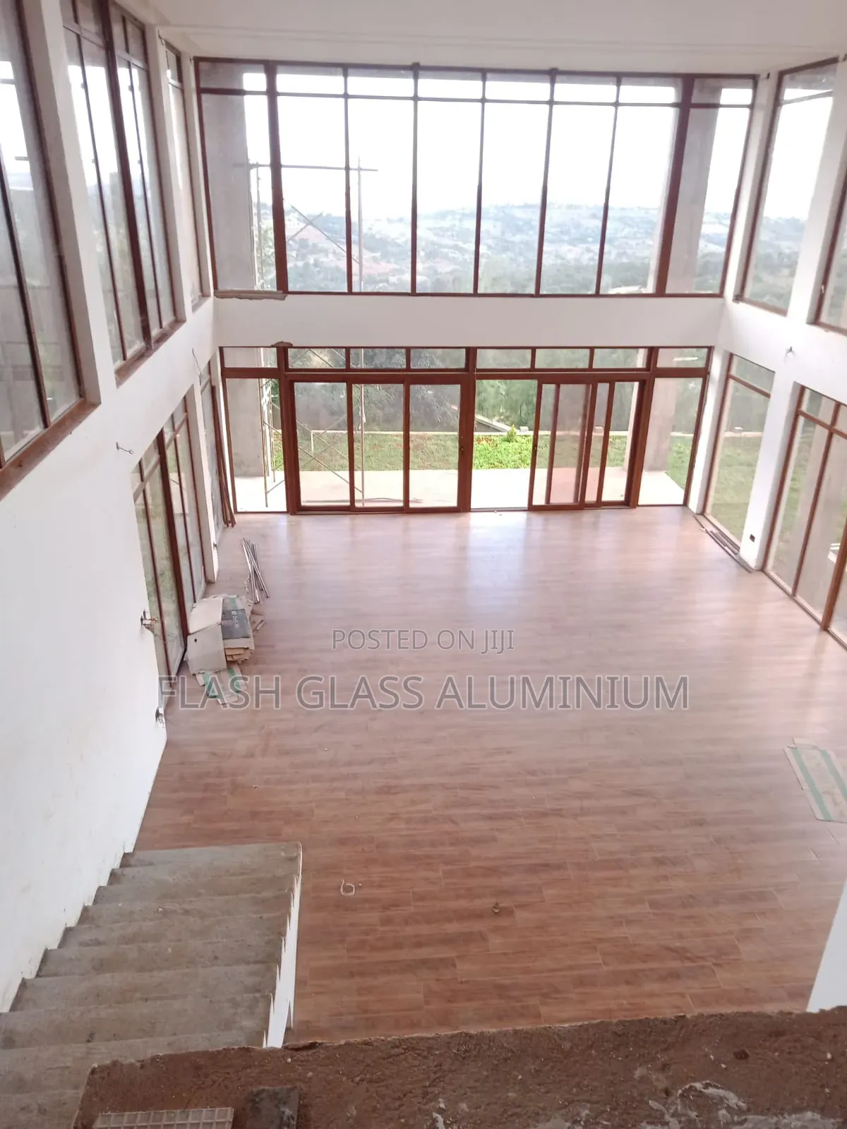 Aluminum Wood Finish Windows