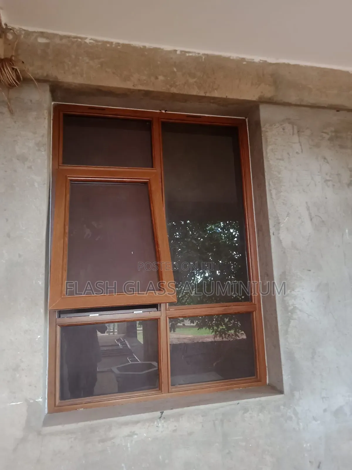 Aluminum Wood Finish Windows