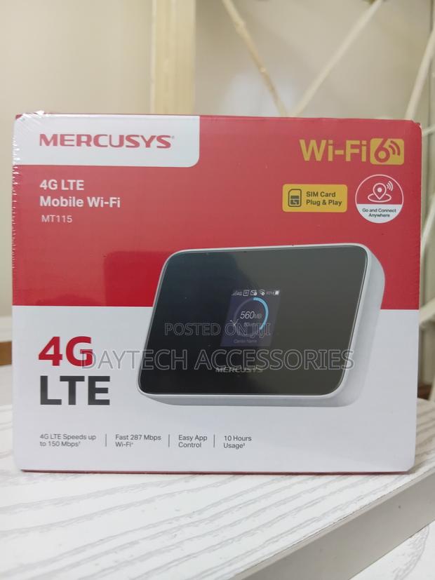 Mercusys Mt115 150mbps 4g Lte Mobile Wifi Router - Black - thumbnail 2