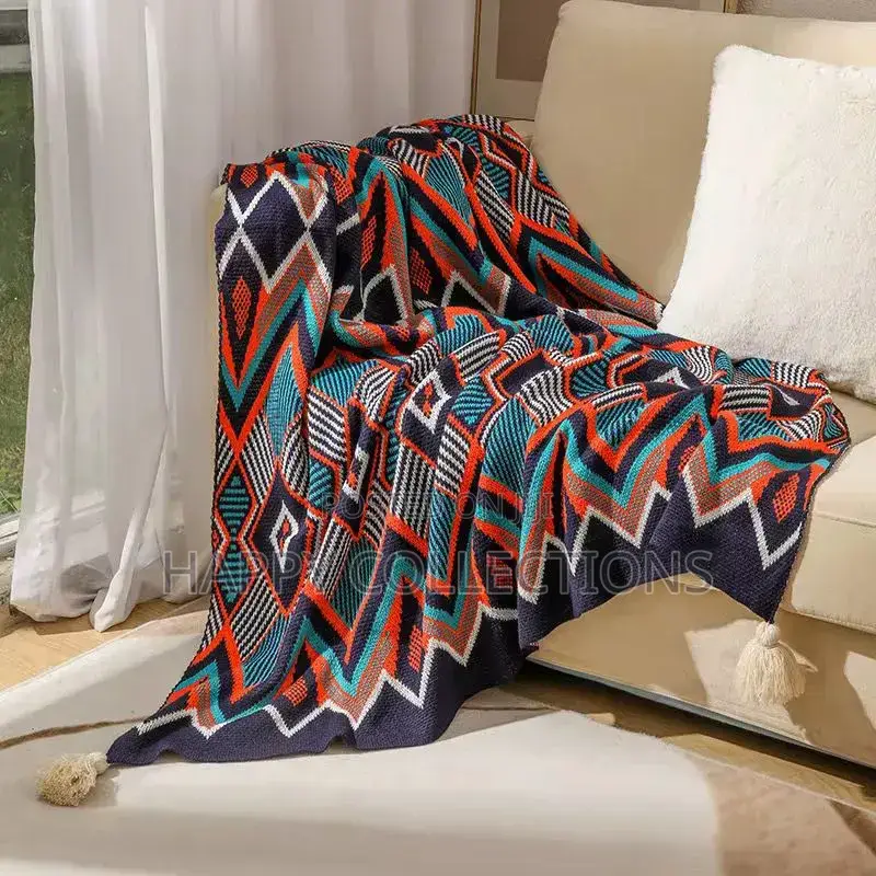 *Nordic Bohemian Knitted Throw Blankets With Tassels* Great Quality