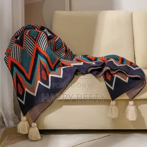 *Nordic Bohemian Knitted Throw Blankets With Tassels* Great Quality