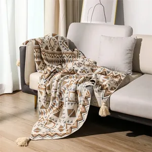 *Nordic Bohemian Knitted Throw Blankets With Tassels* Great Quality