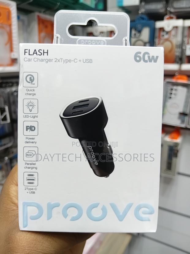 Car Charger Proove Flash 60w (2*Type-C + Usb) - main view