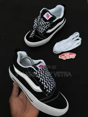 Double Sole Oldskool Vans-Rubbers in Black White.