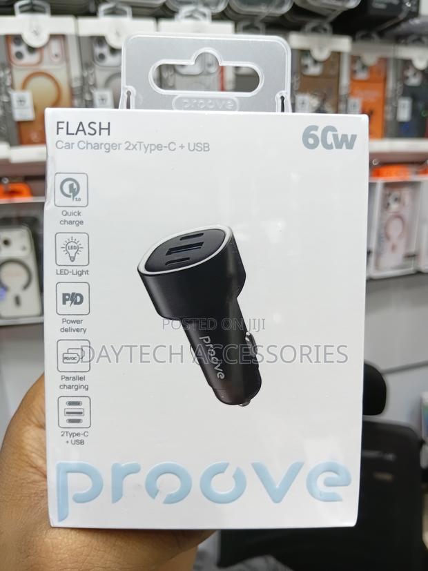 This Is a Proove Flash 60w Car Charger in Black. - thumbnail 2