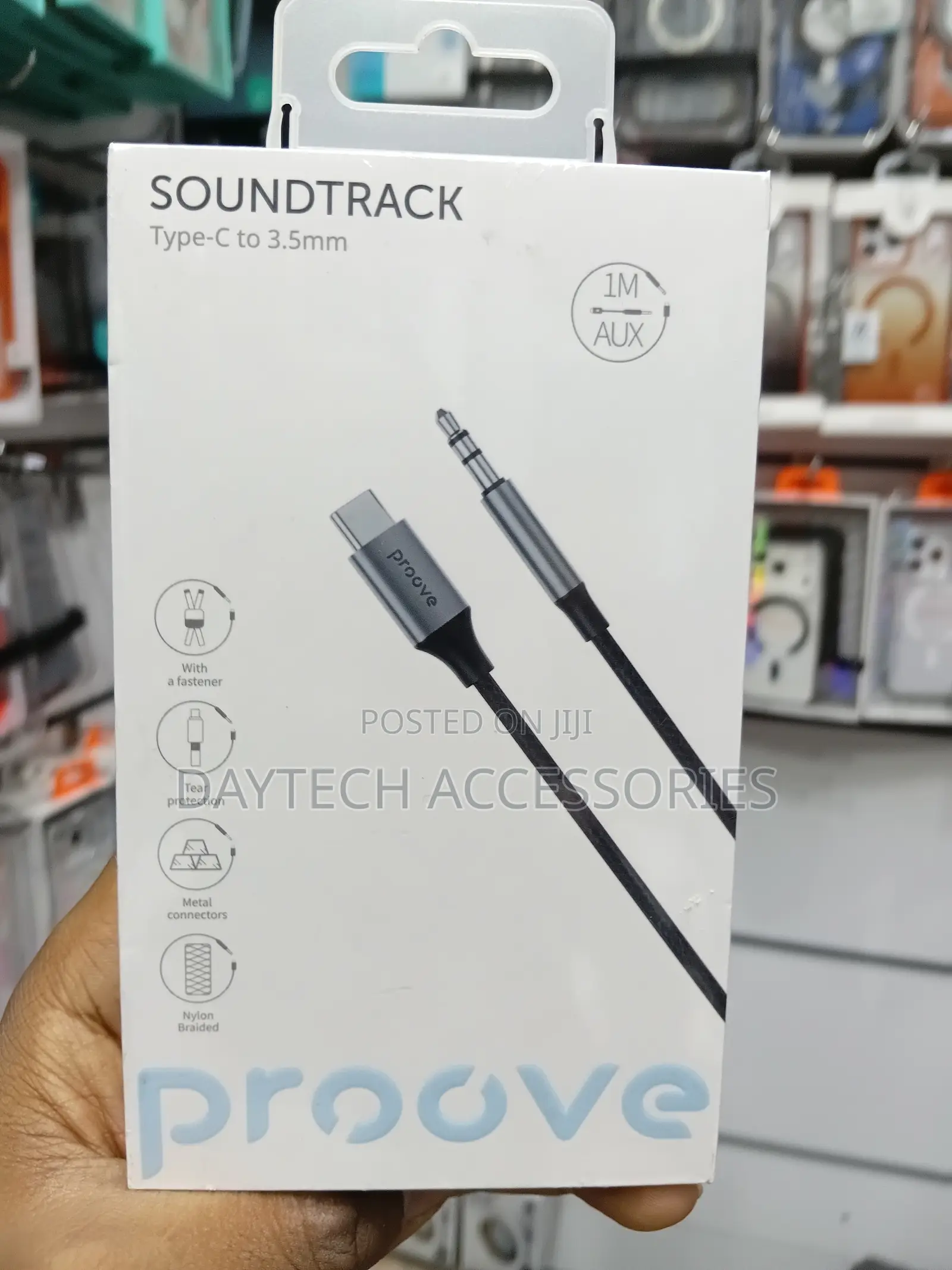 Proove Soundtrack Type-C to 3.5mm Nylon Braided Aux Cable.