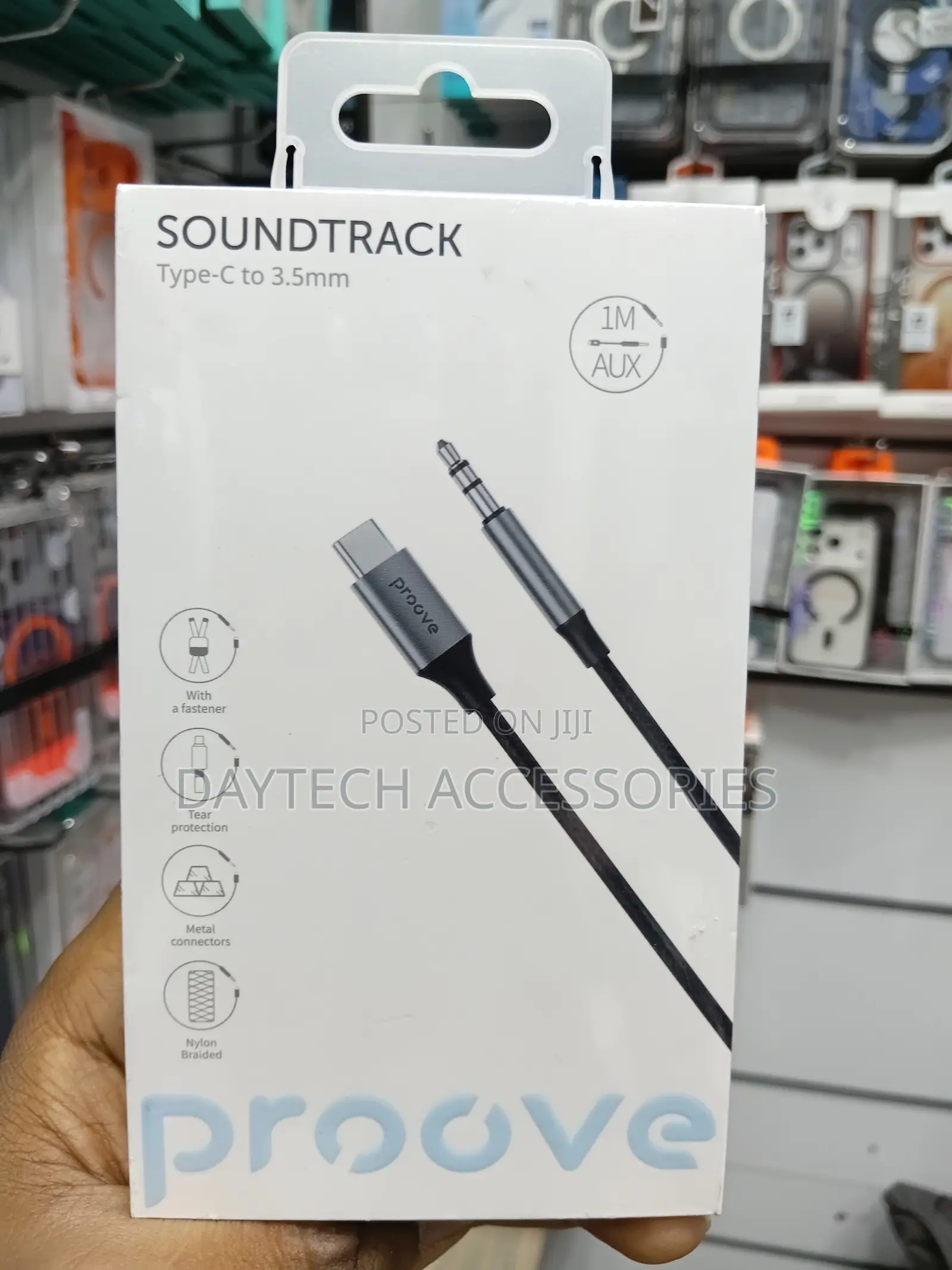 Proove Soundtrack Usb-C to 3.5mm Aux Cable 1m Black