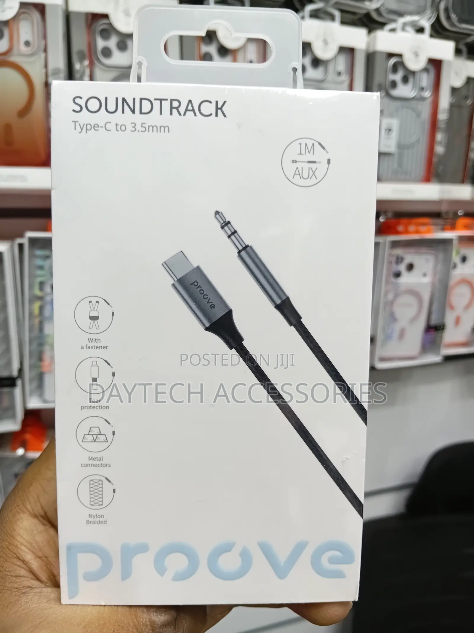 Proove Soundtrack Usb-C to 3.5mm Aux Cable 1m Black