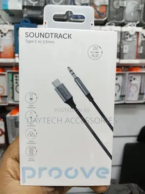 Proove Soundtrack Usb-C to 3.5mm Aux Cable 1m Black