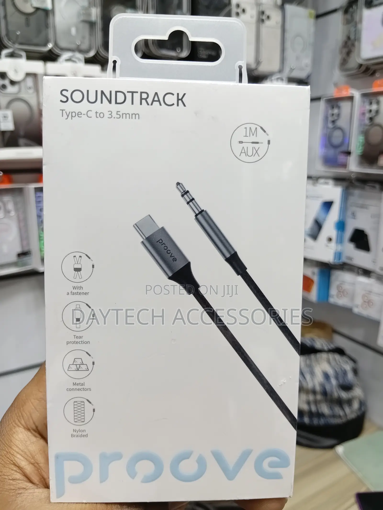 Proove Usb Type C to 3.5mm Aux Audio Cable - 1m Braided