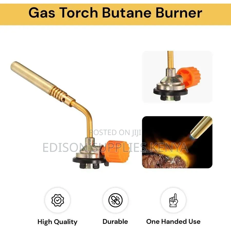 Butane Gas Torch Flame Gun Adjustable Brass Brazing Blow Torches