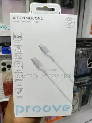 This Is a Proove 2m Regen Silicone Type-C to Type-C Cable in White