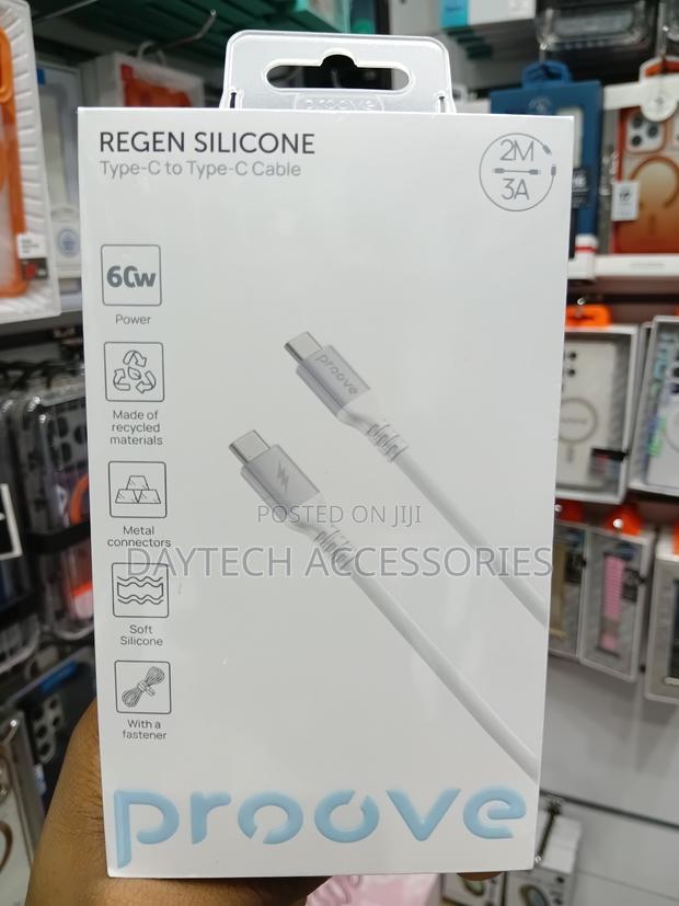 This Is a Proove 2m Regen Silicone Type-C to Type-C Cable in White - thumbnail 3