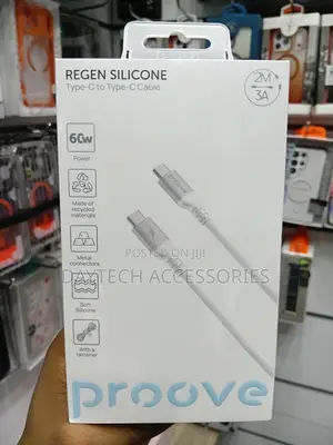 This Is a Proove 2m Regen Silicone Type-C to Type-C Cable in White