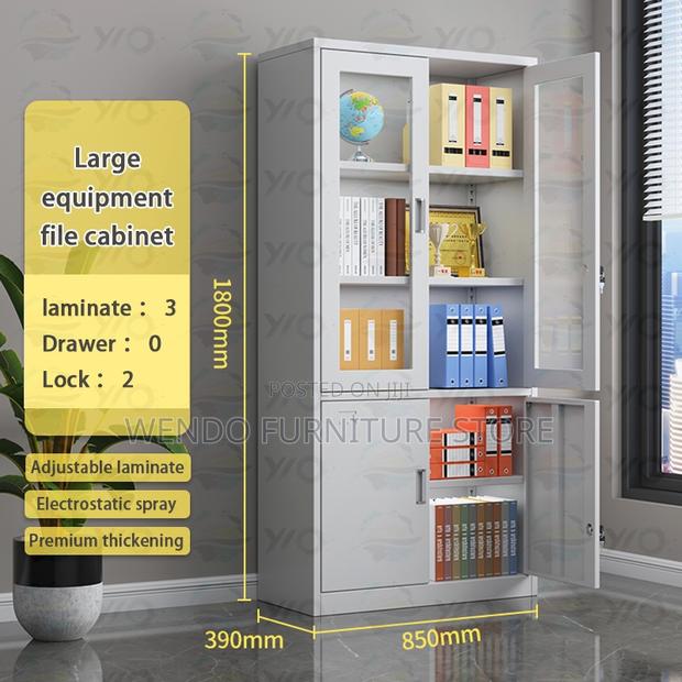 Office Cabinet; 2 Doors Executive Glass Front Office Cabinets - thumbnail 7