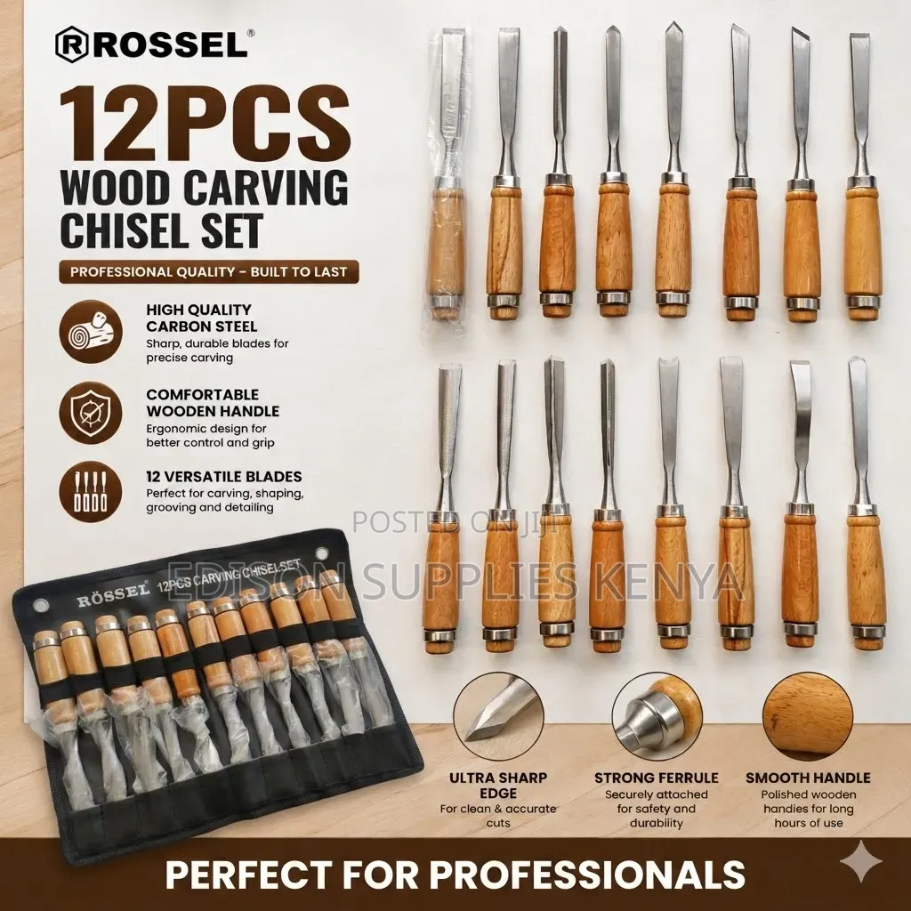 Chisels Wood Carving Set 12pcs Precision Woodworking Heavy Duty