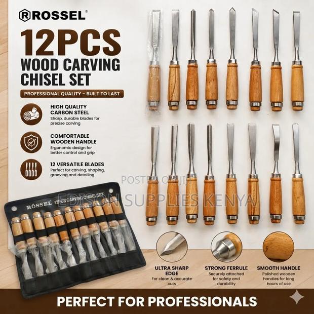 Chisels Wood Carving Set 12pcs Precision Woodworking Heavy Duty - thumbnail 2