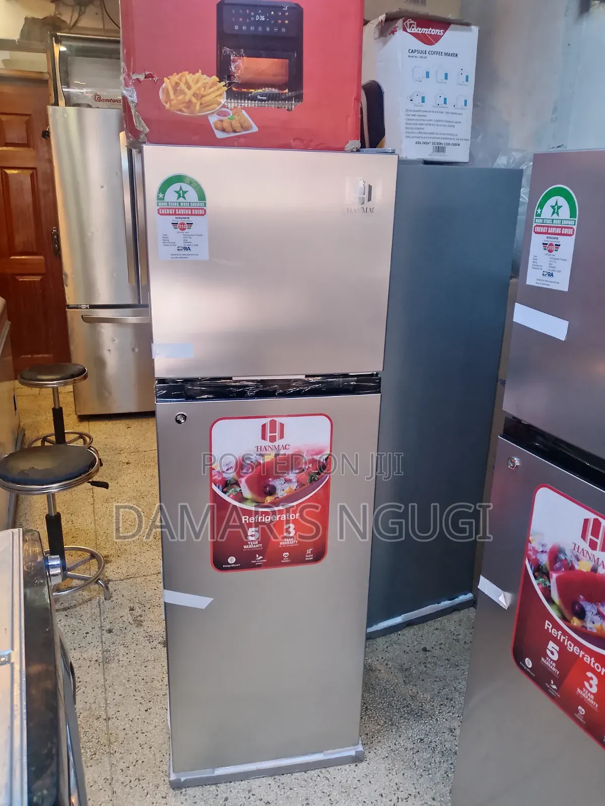 Hanmac 173litrs Double Door Fridge