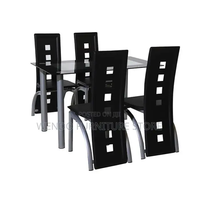 Dining Set; Six Seaters Dining Set With Glass Table
